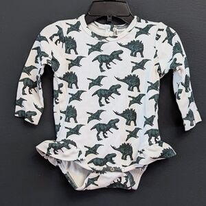 Kate Quinn Dinosaur Print Baby Dress Onesie